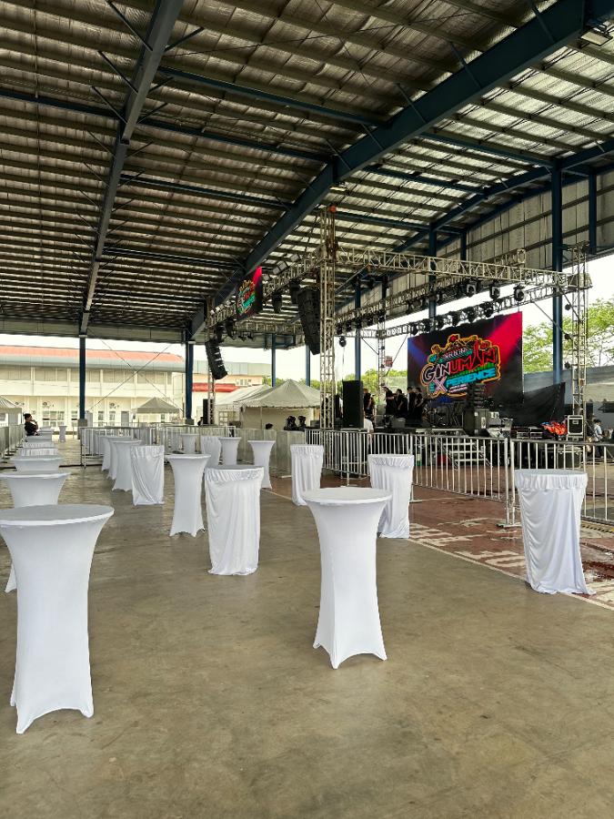 Concert · cocktail tables — event rental setup by Chairman Event Rentals in Laguna